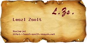 Leszl Zsolt névjegykártya